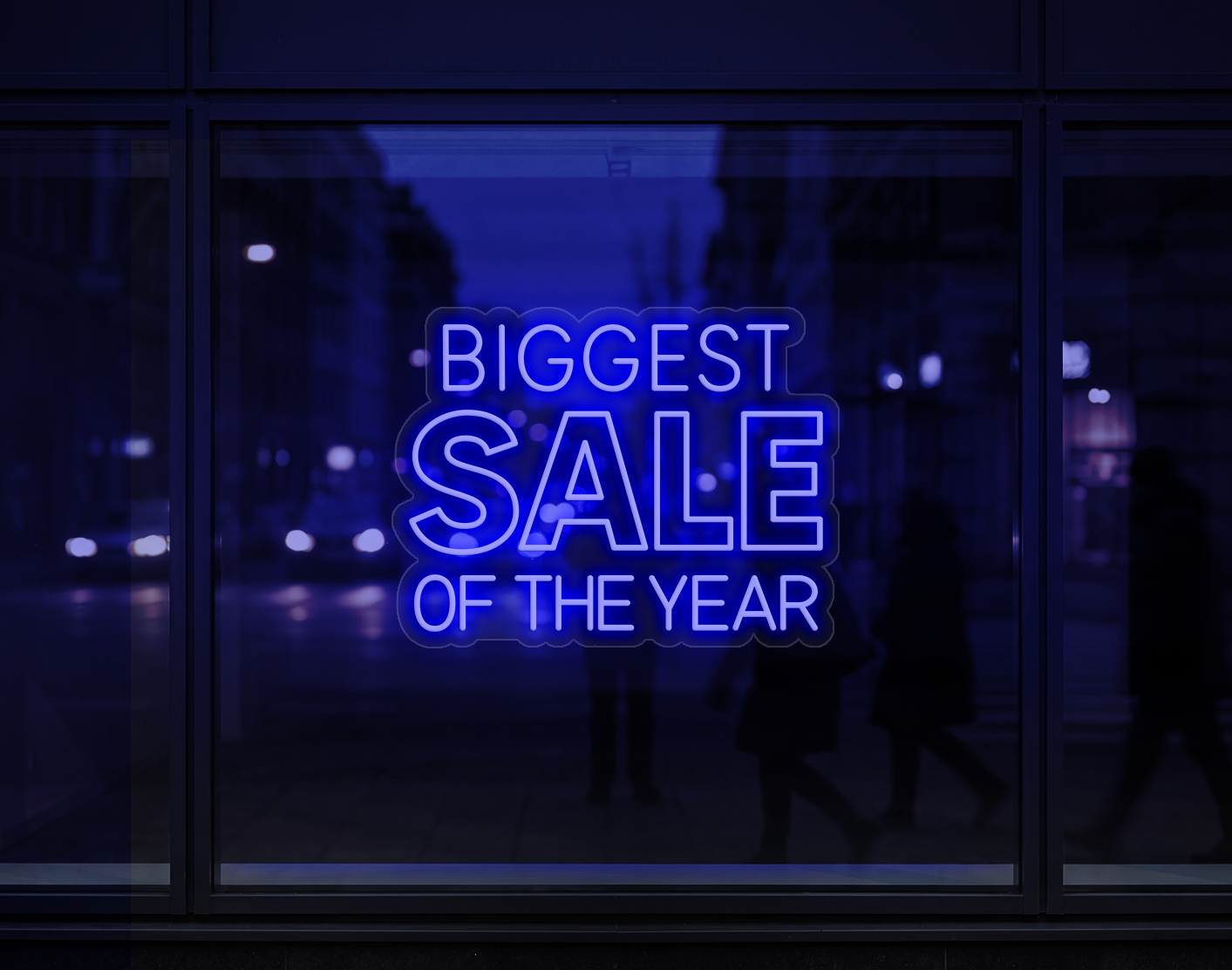 Biggest Sale Of The Year LED Neon Sign - Dark Blue