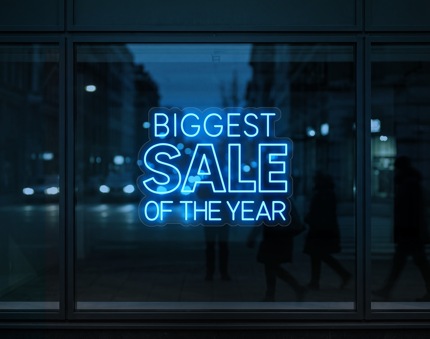 Biggest Sale Of The Year LED Neon Sign - Light Blue