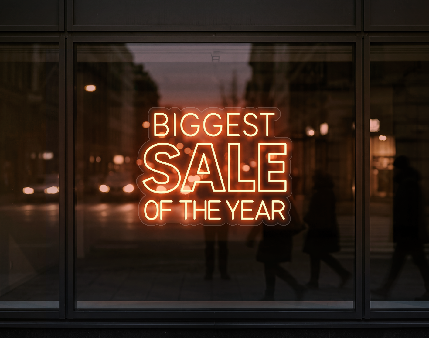 Biggest Sale Of The Year LED Neon Sign - Peach Orange