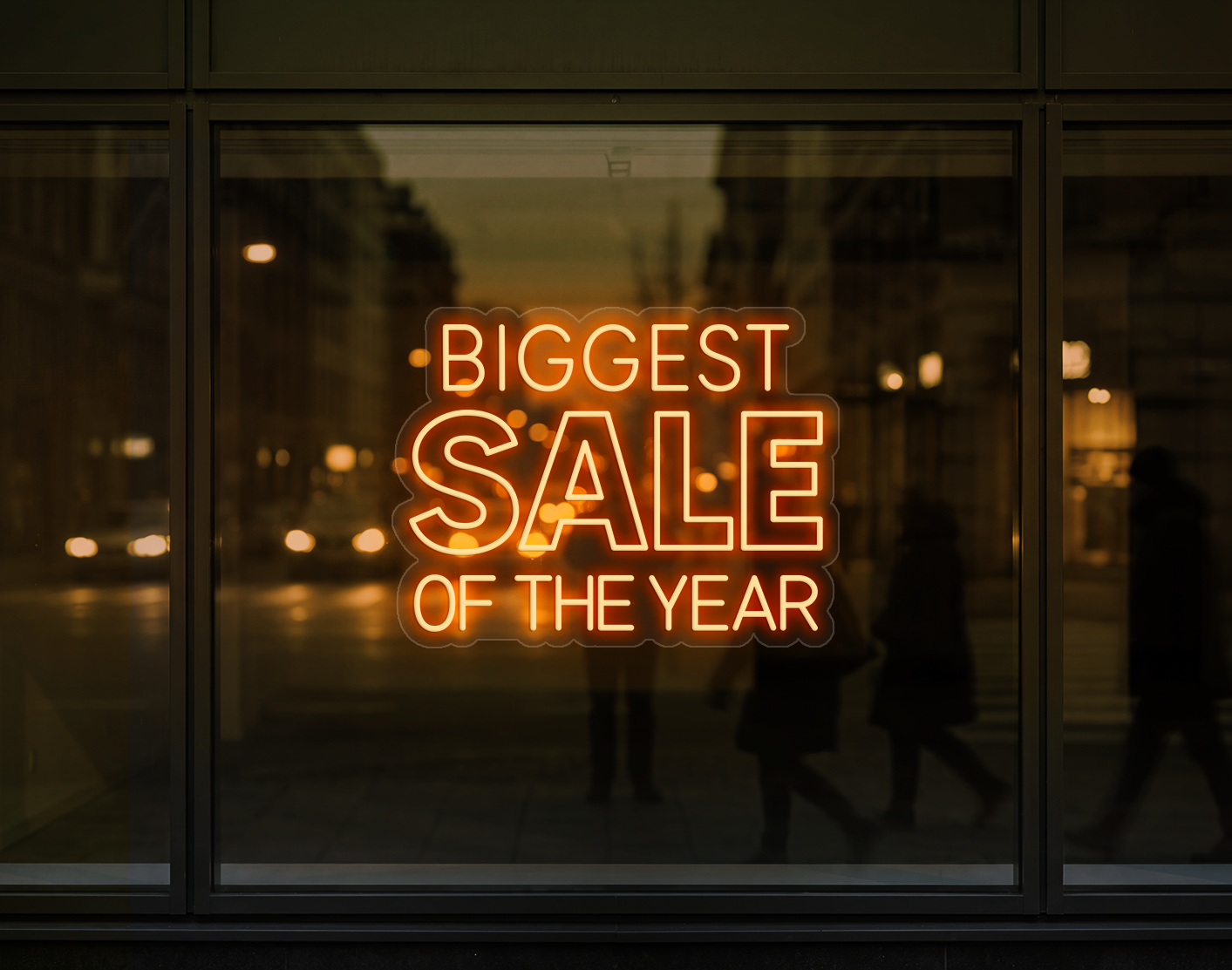 Biggest Sale Of The Year LED Neon Sign - Sunset Orange