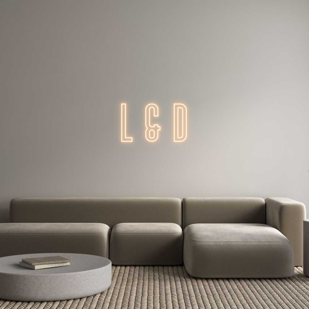 Custom Neon Text - L & D