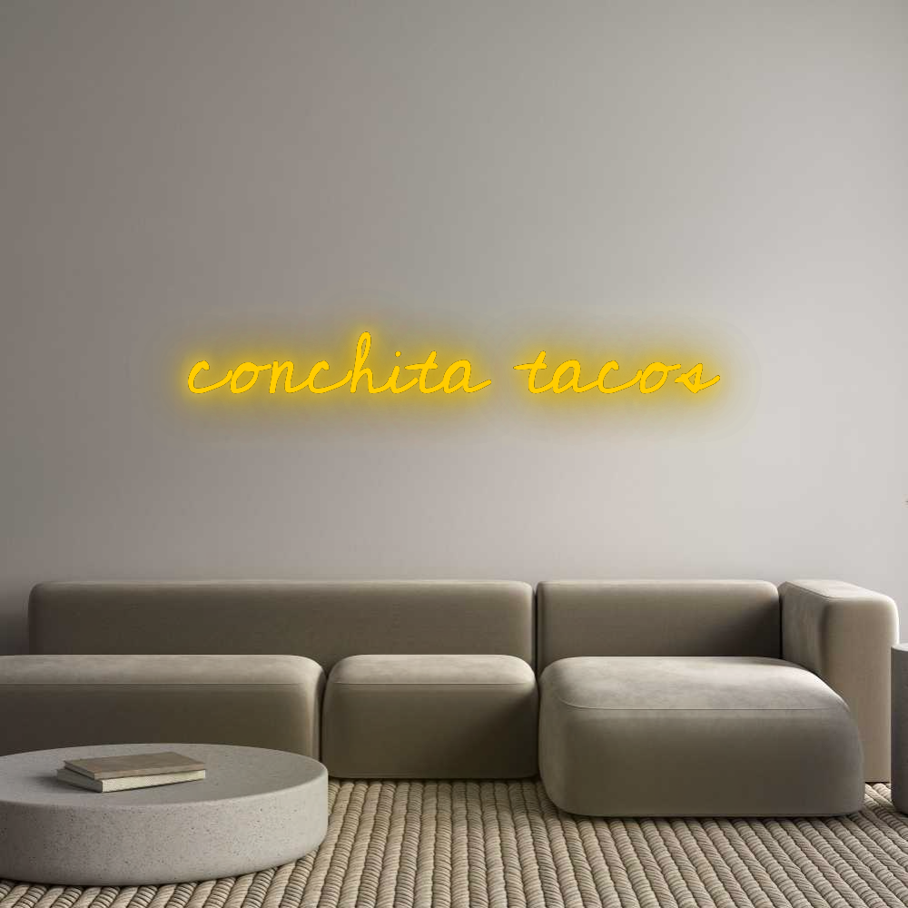 Custom Neon: conchita tacos