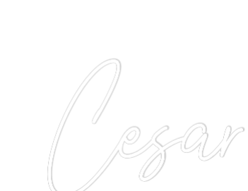 Custom Neon Text - 
 Cesar