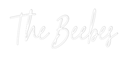 Custom Neon Text - The Beebes
