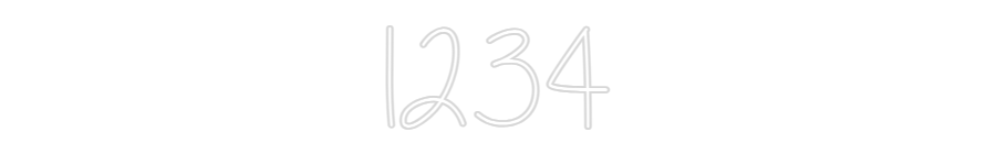 Custom Neon Text - 1234
