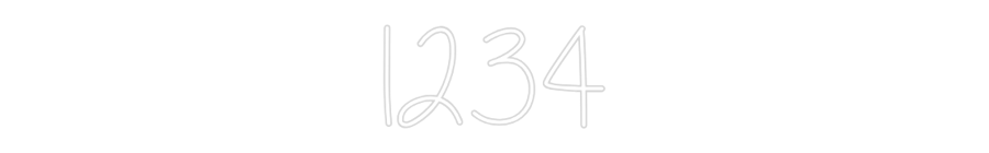 Custom Neon Text - 1234