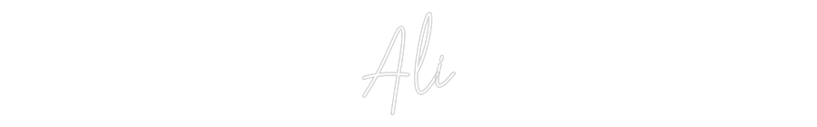Custom Neon Text - Ali