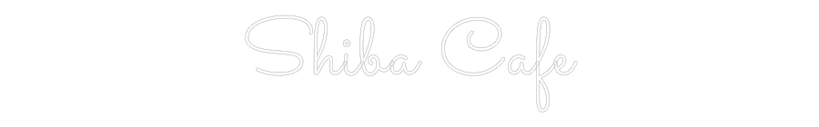 Custom Neon Text - Shiba Cafe