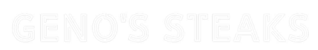 Custom Neon Text - GENO'S STEAKS