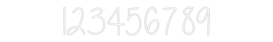 Custom Neon Text - 123456789