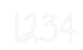 Custom Neon Text - 1234