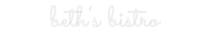 Custom Neon Text - beth’s bistro