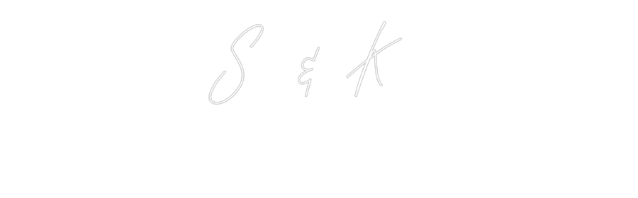 Custom Neon Text - S & K