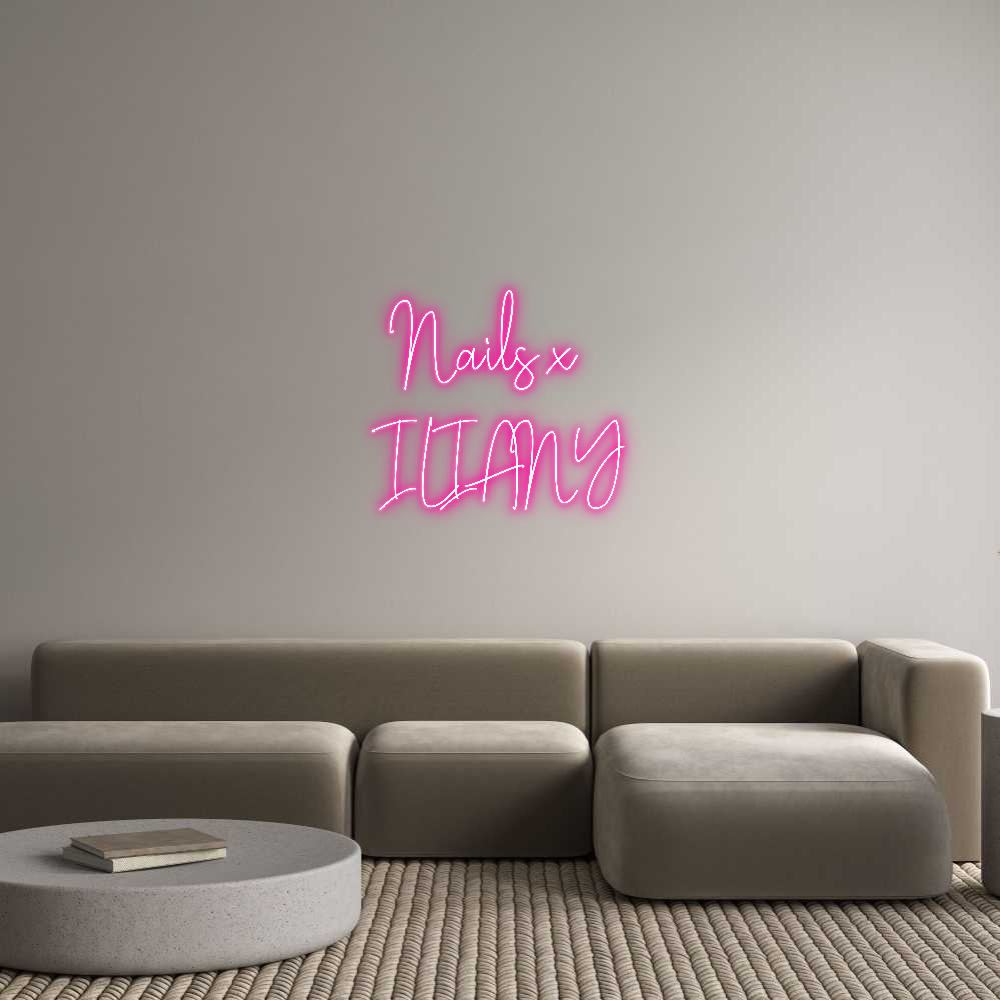 Custom Neon Text - Nails x 
ILI...
