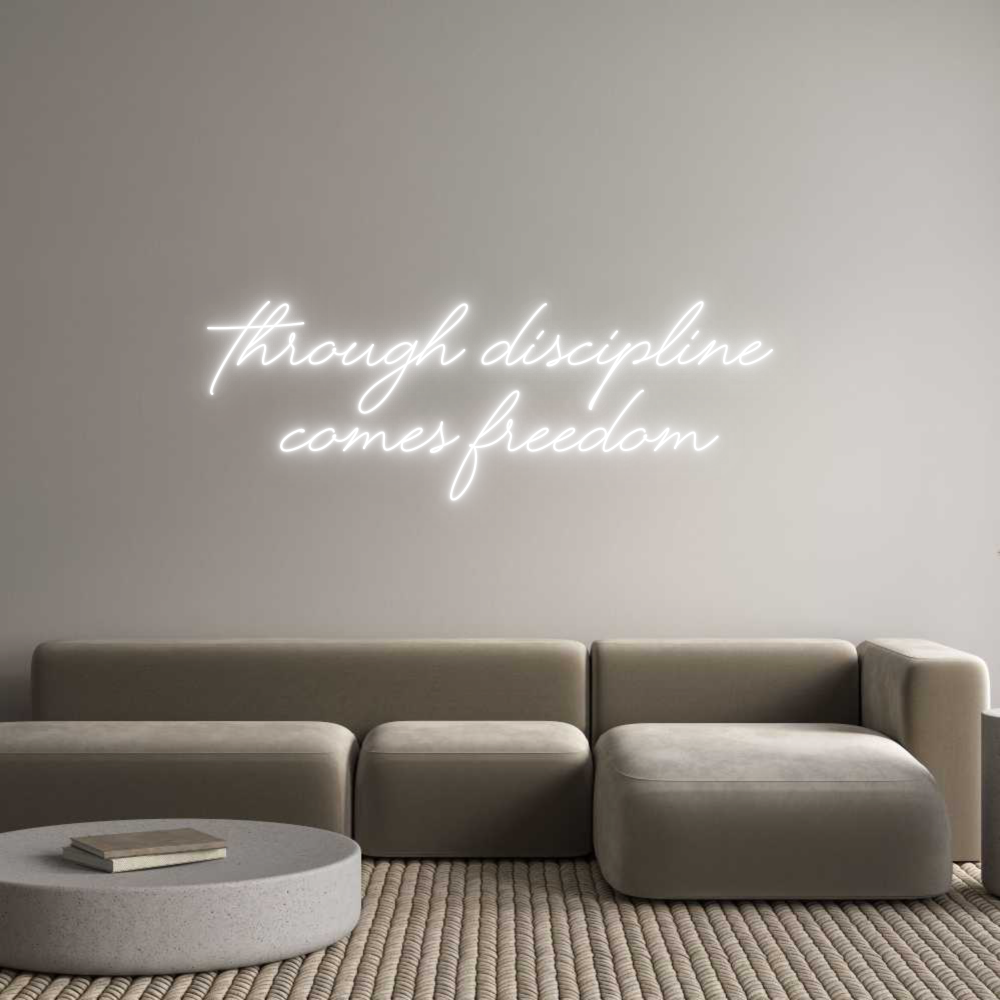 Custom Neon Text - Through disci...