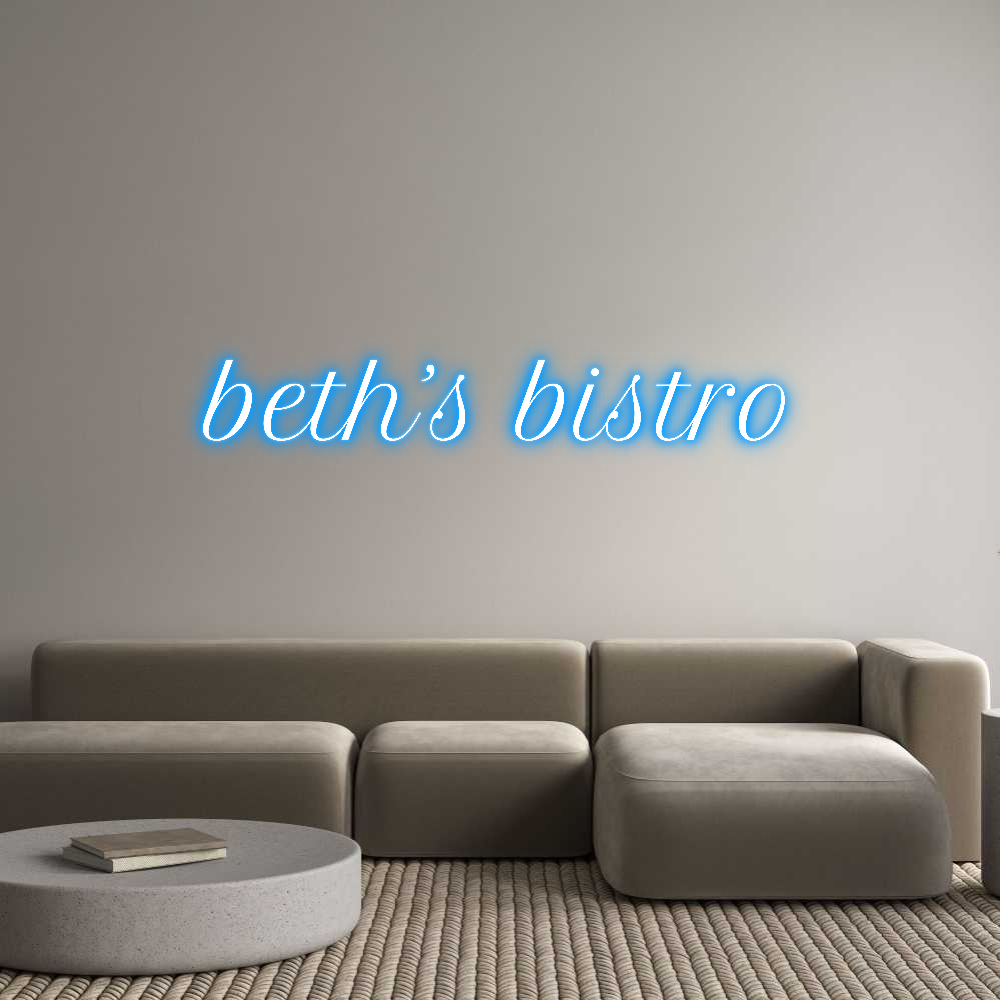 Custom Neon Text - beth’s bistro