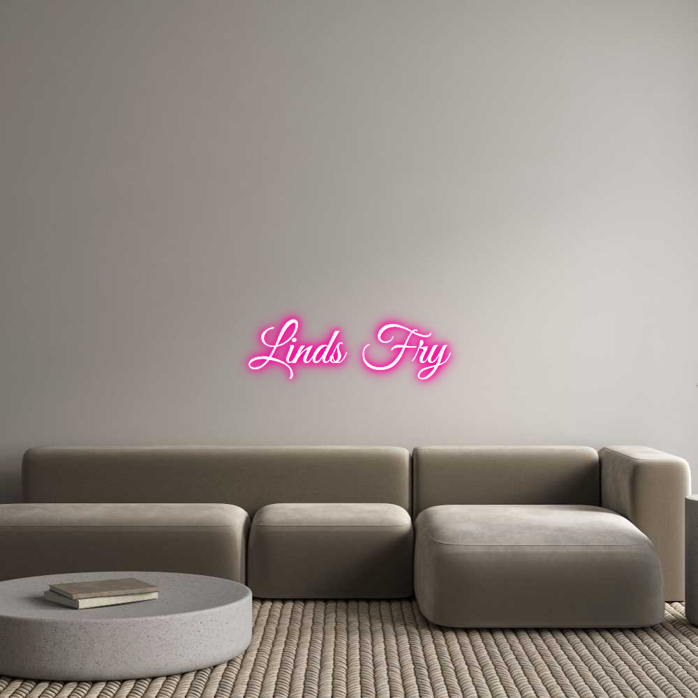 Custom Neon Text - Linds Fry