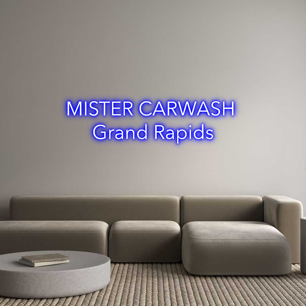 Custom Neon Text - MISTER CARWAS...