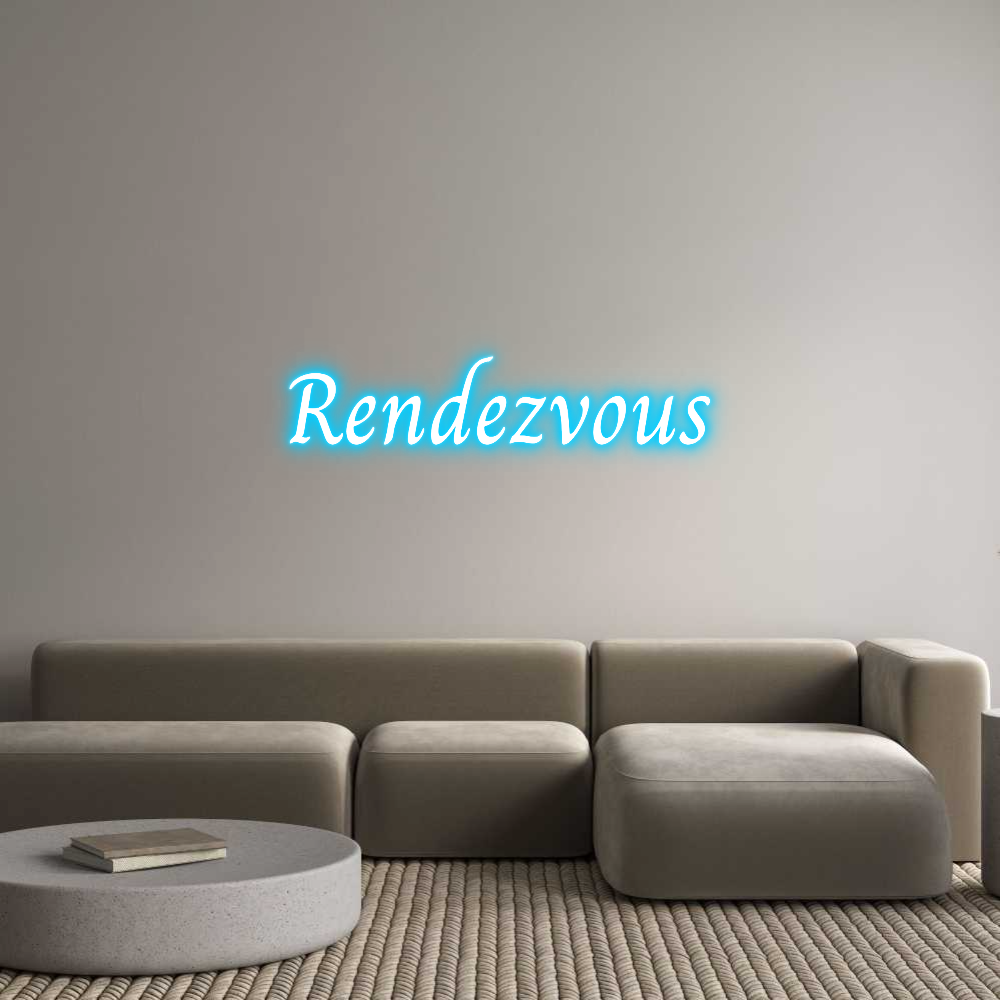 Custom Neon Text - Rendezvous