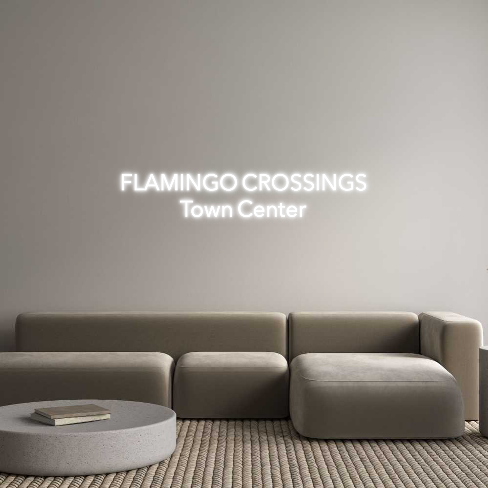 Custom Neon Text - FLAMINGO CROS...