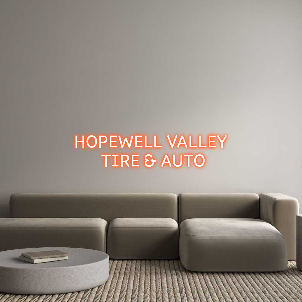 Custom Neon Text - HOPEWELL VALL...