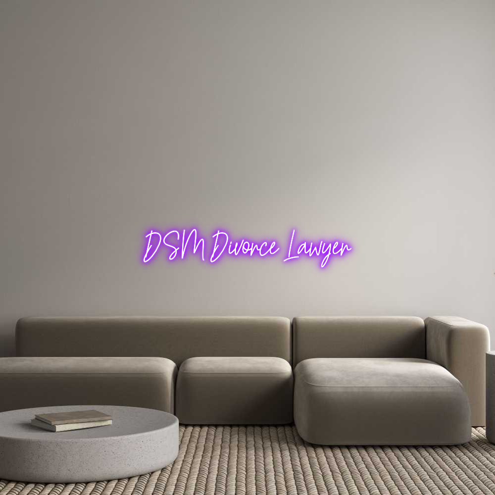 Custom Neon Text - DSM Divorce L...