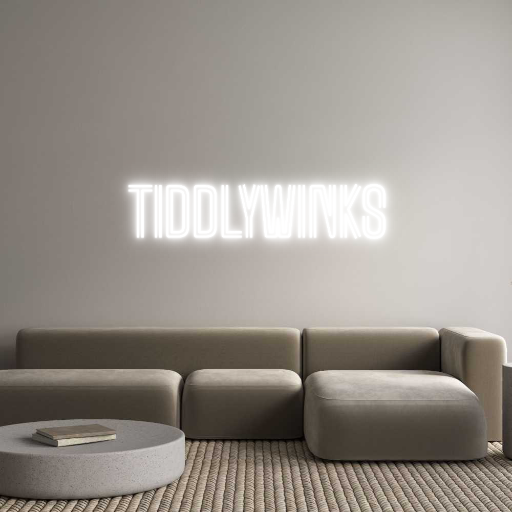 Custom Neon Text - Tiddlywinks