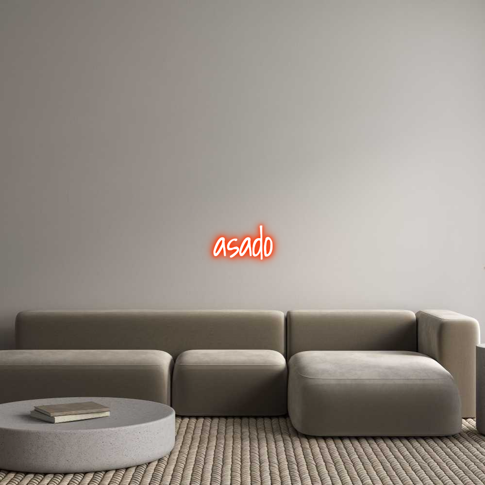 Custom Neon Text - asado