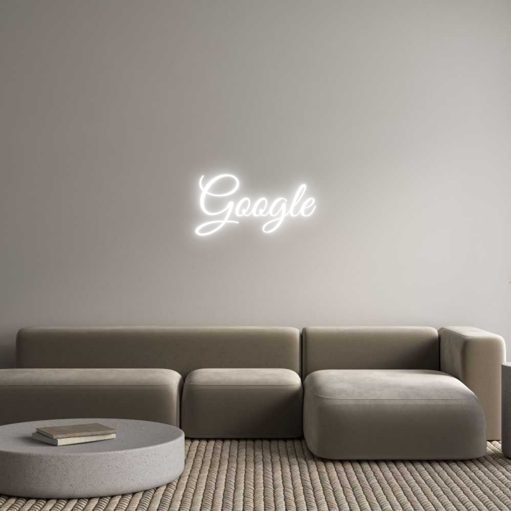 Custom Neon Text - Google