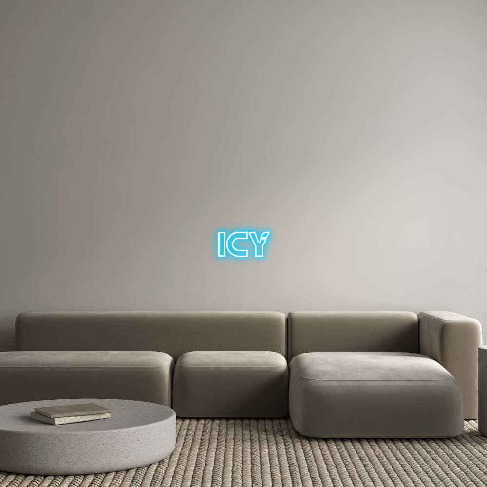Custom Neon Text - ICY