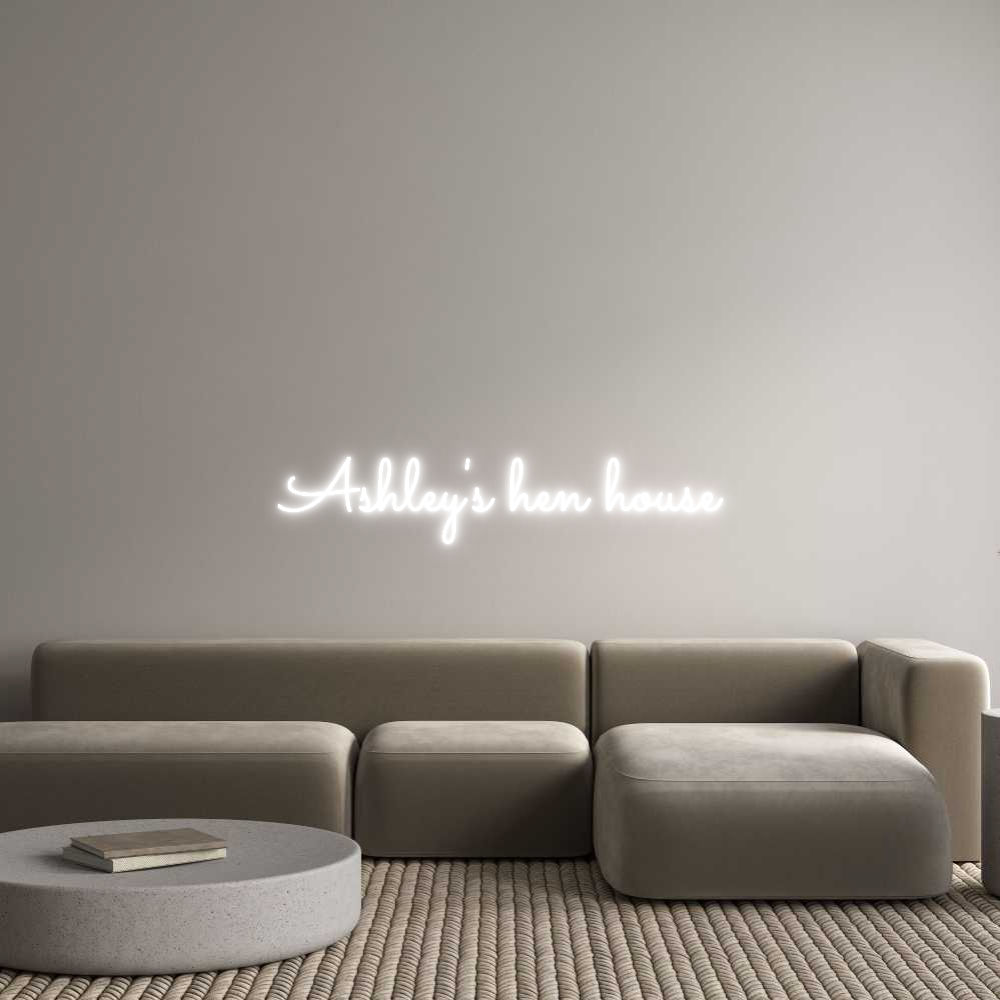 Custom Neon Text - Ashley's hen ...