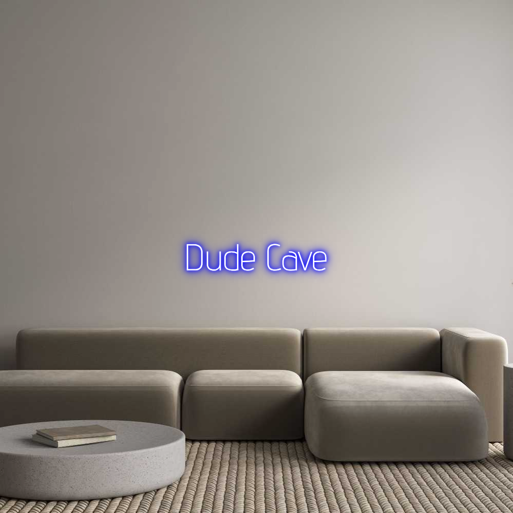 Custom Neon Text - Dude Cave