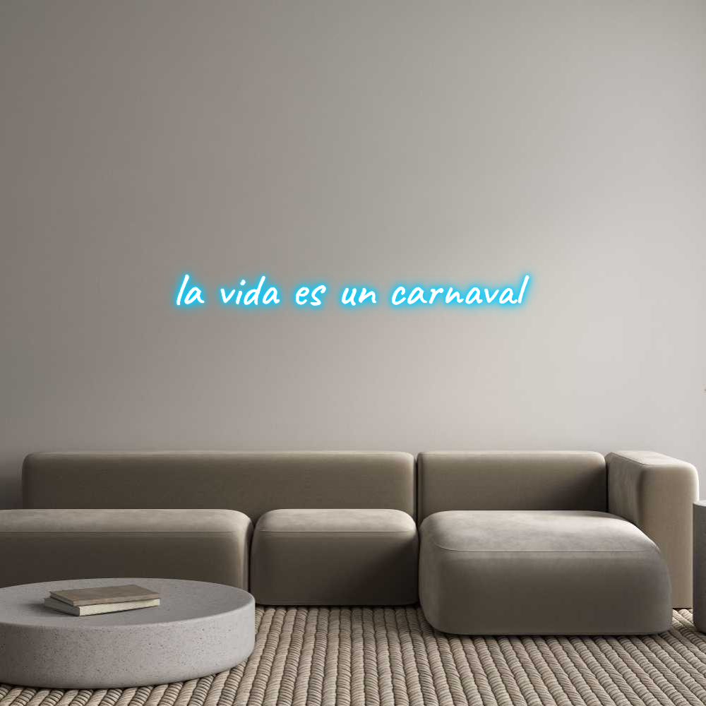 Custom Neon Text - la vida es un...