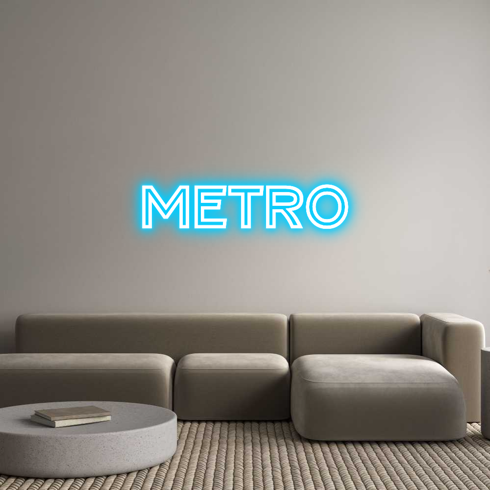 Custom Neon Text - Metro