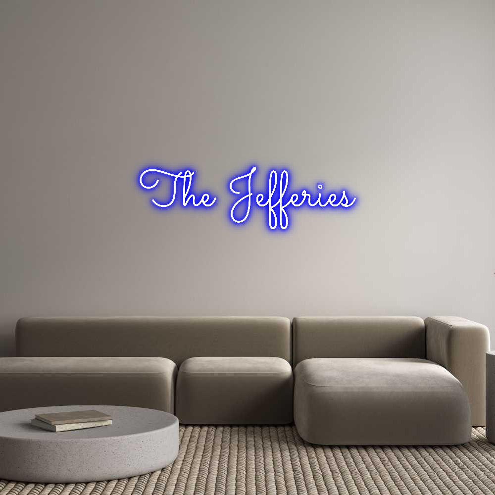 Custom Neon Text - The Jefferies