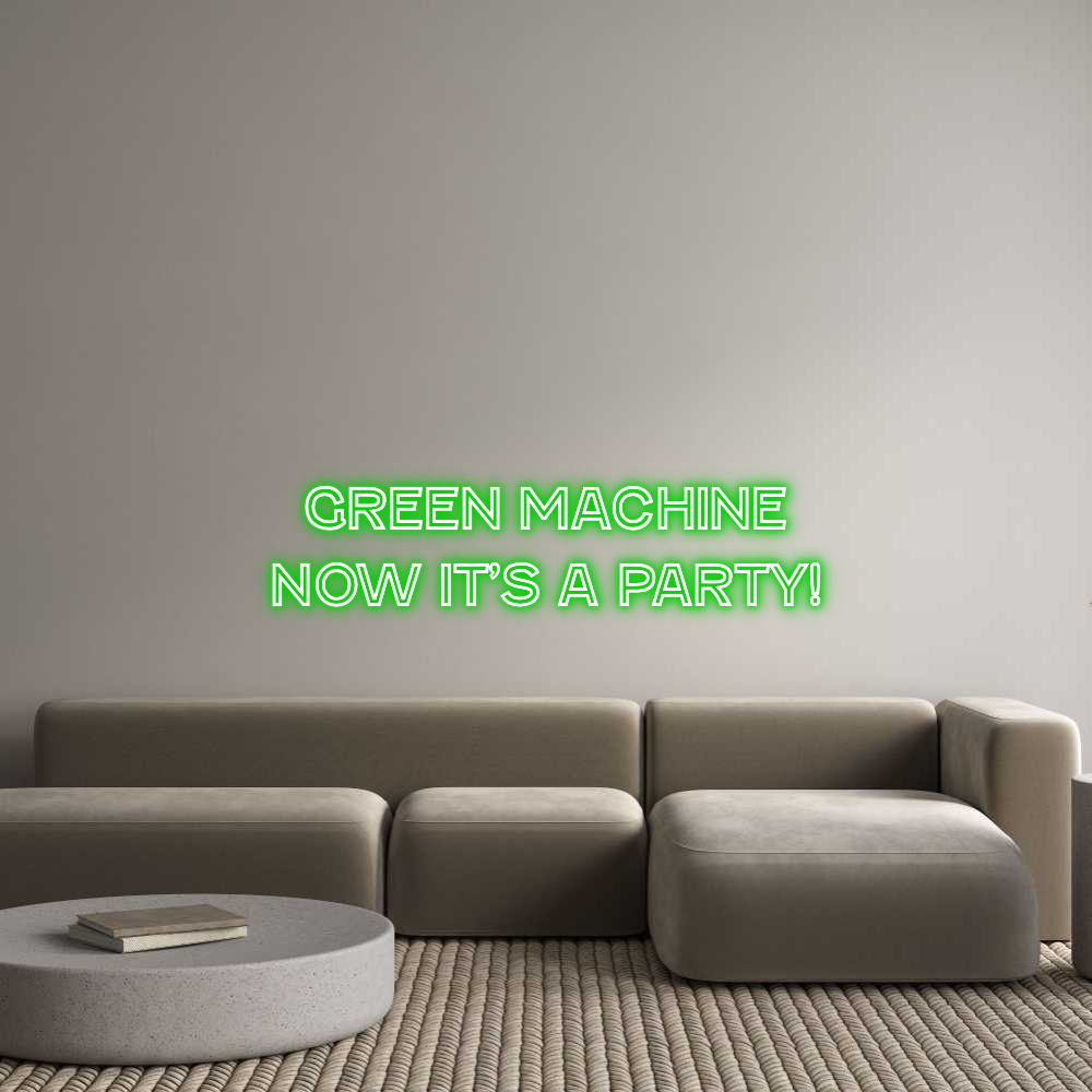Custom Neon Text - Green Machine...