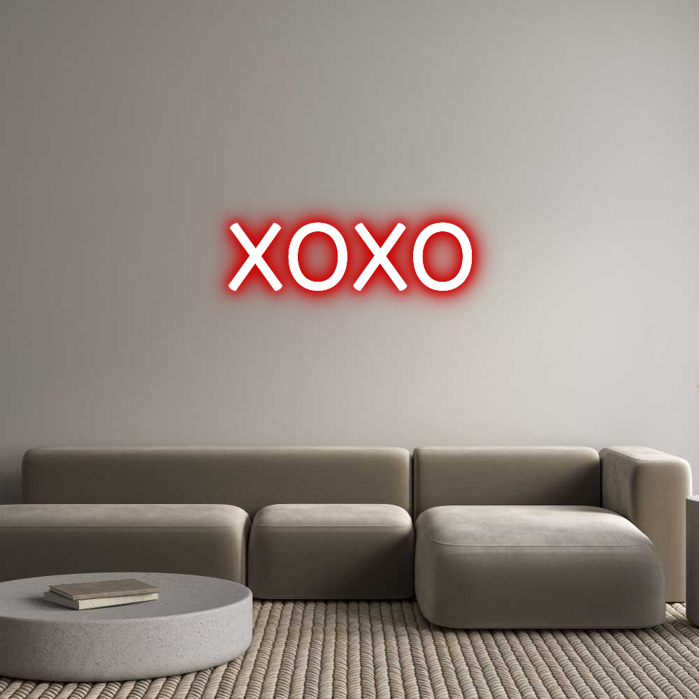 Custom Neon Text - XOXO