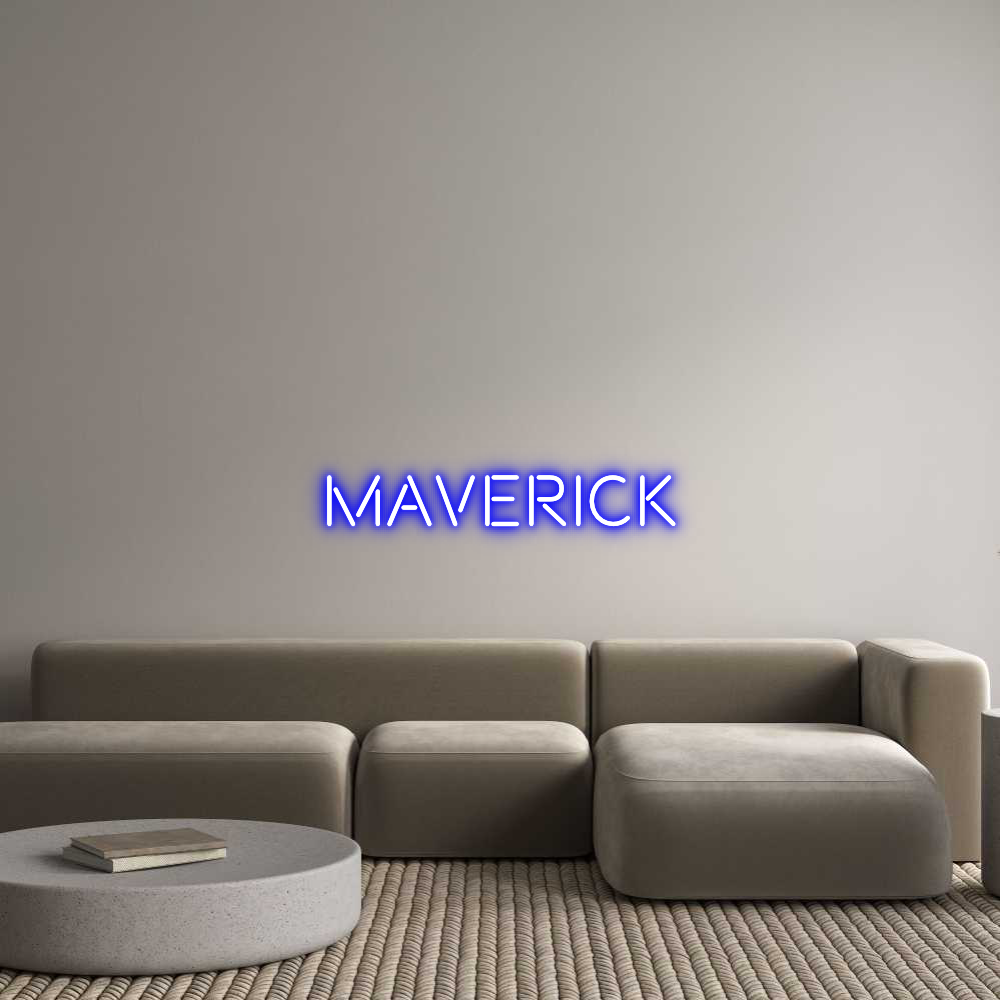 Custom Neon Text - MAVERICK