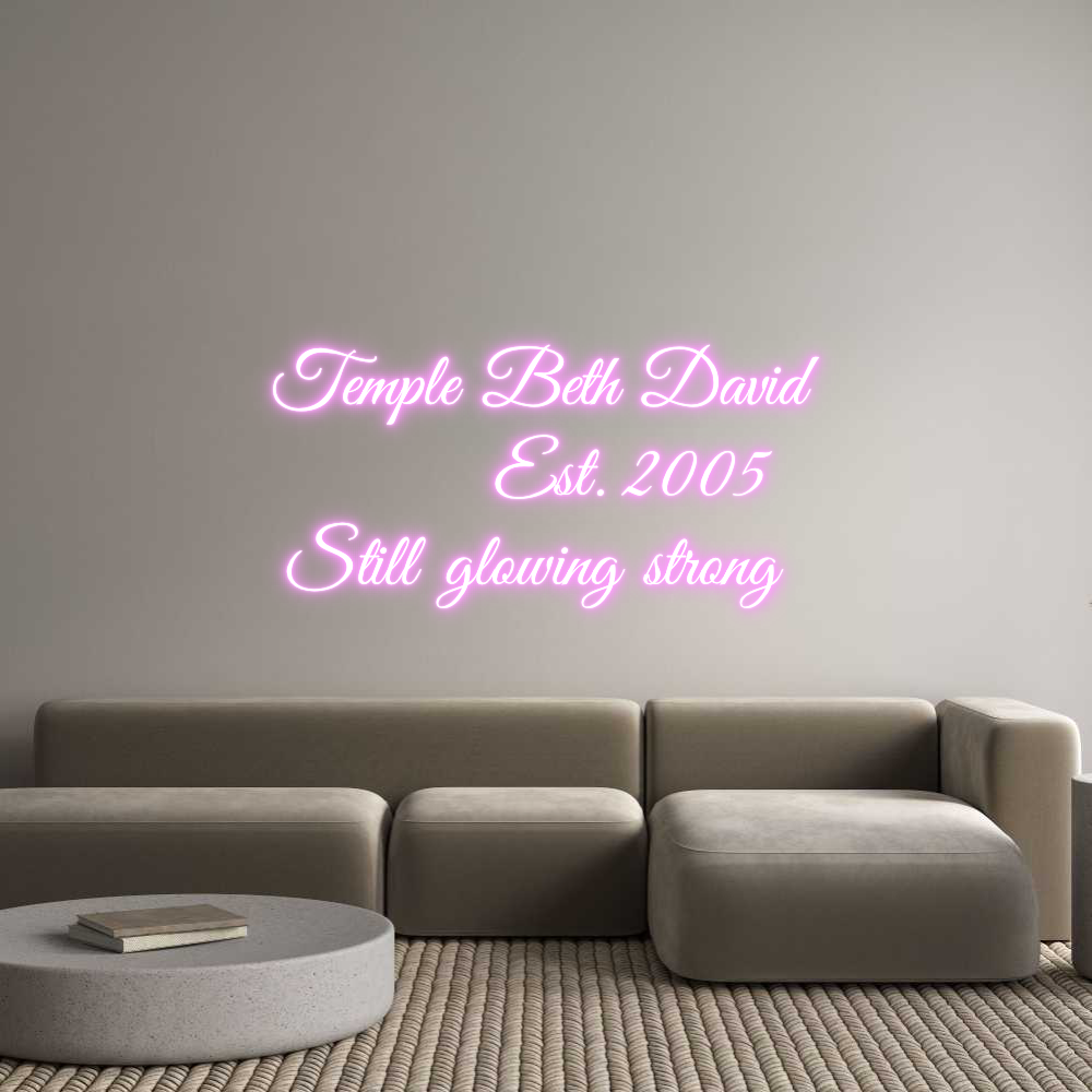 Custom Neon Text - Temple Beth D...