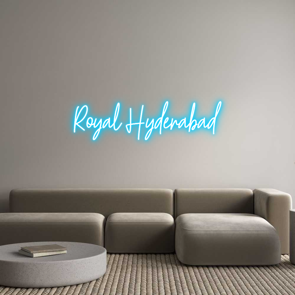 Custom Neon Text - Royal Hyderabad