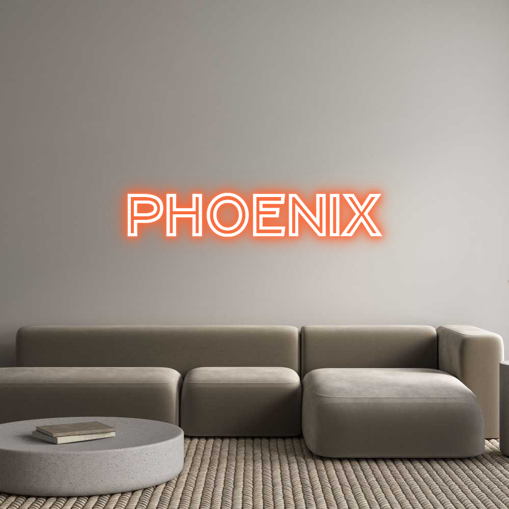 Custom Neon Text - PHOENIX