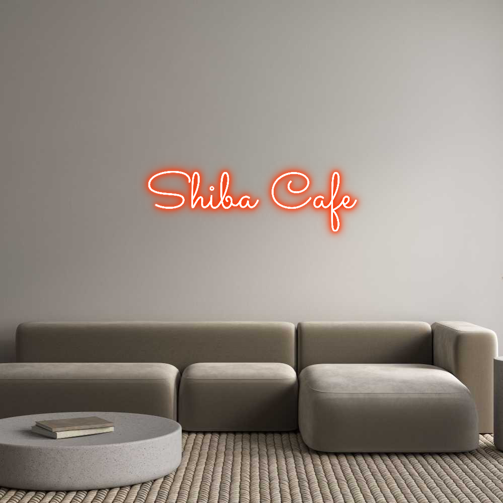 Custom Neon Text - Shiba Cafe