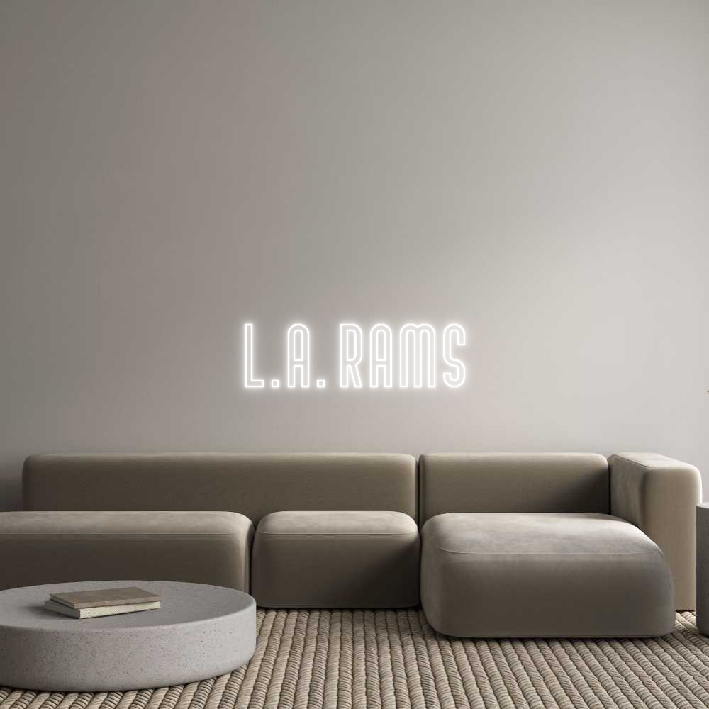 Custom Neon Text - L.A. RAMS