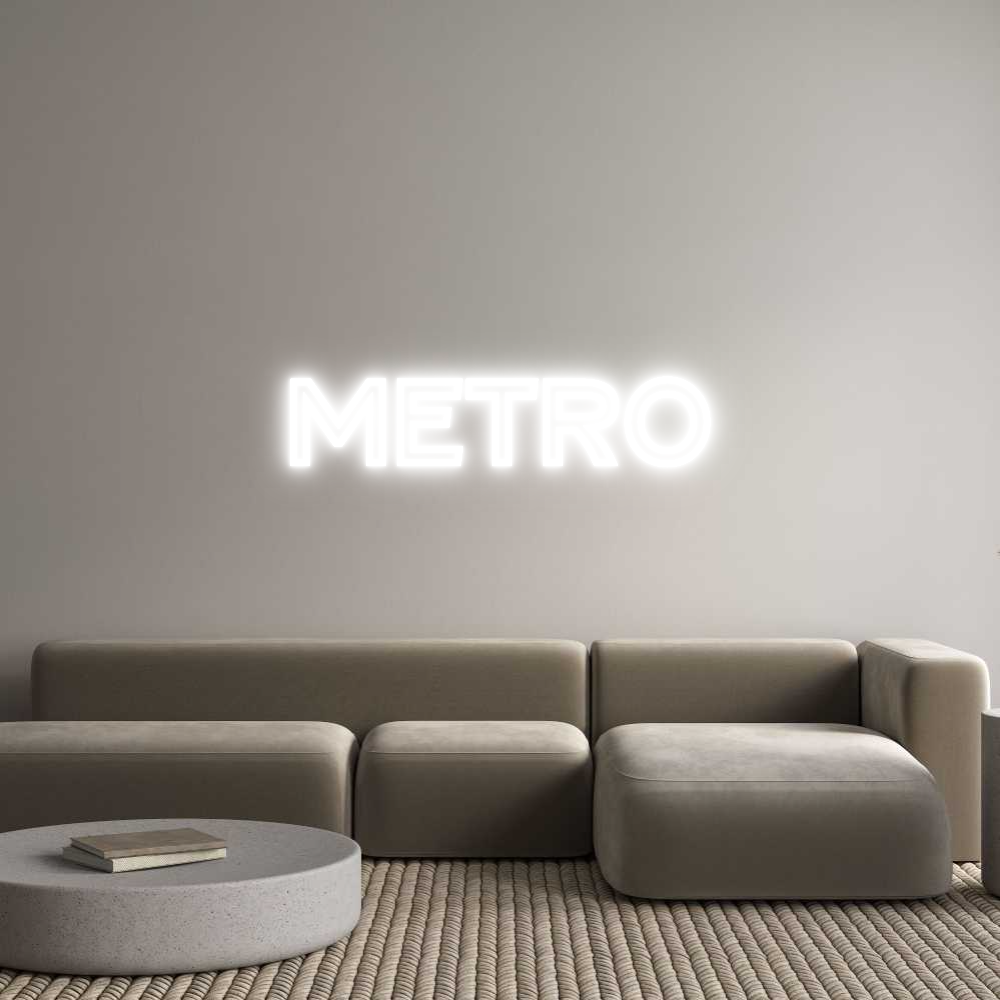 Custom Neon Text - Metro