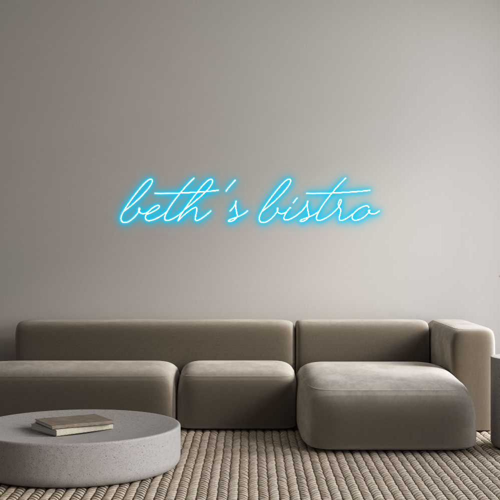 Custom Neon Text - beth’s bistro