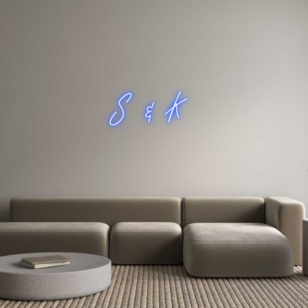 Custom Neon Text - S & K
