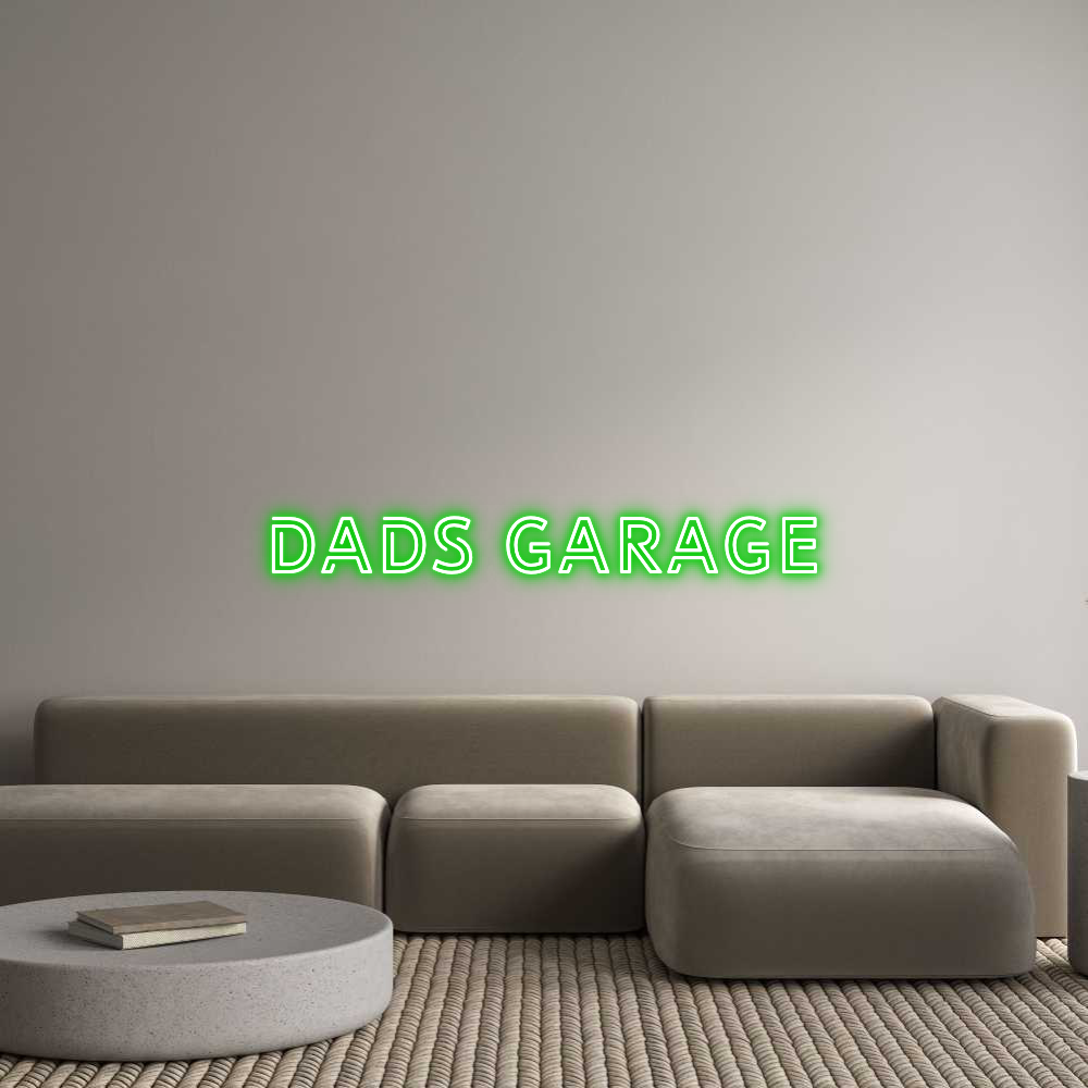 Custom Neon Text - Dads Garage