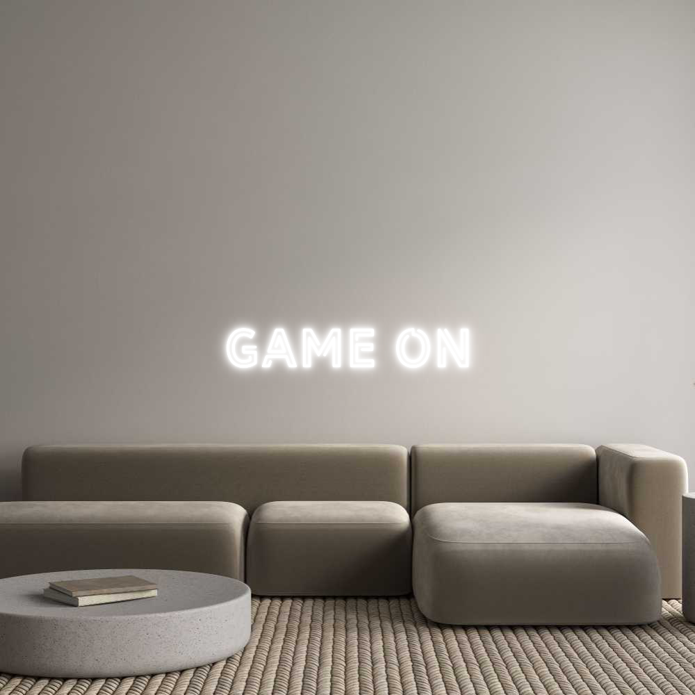 Custom Neon Text - GAME ON