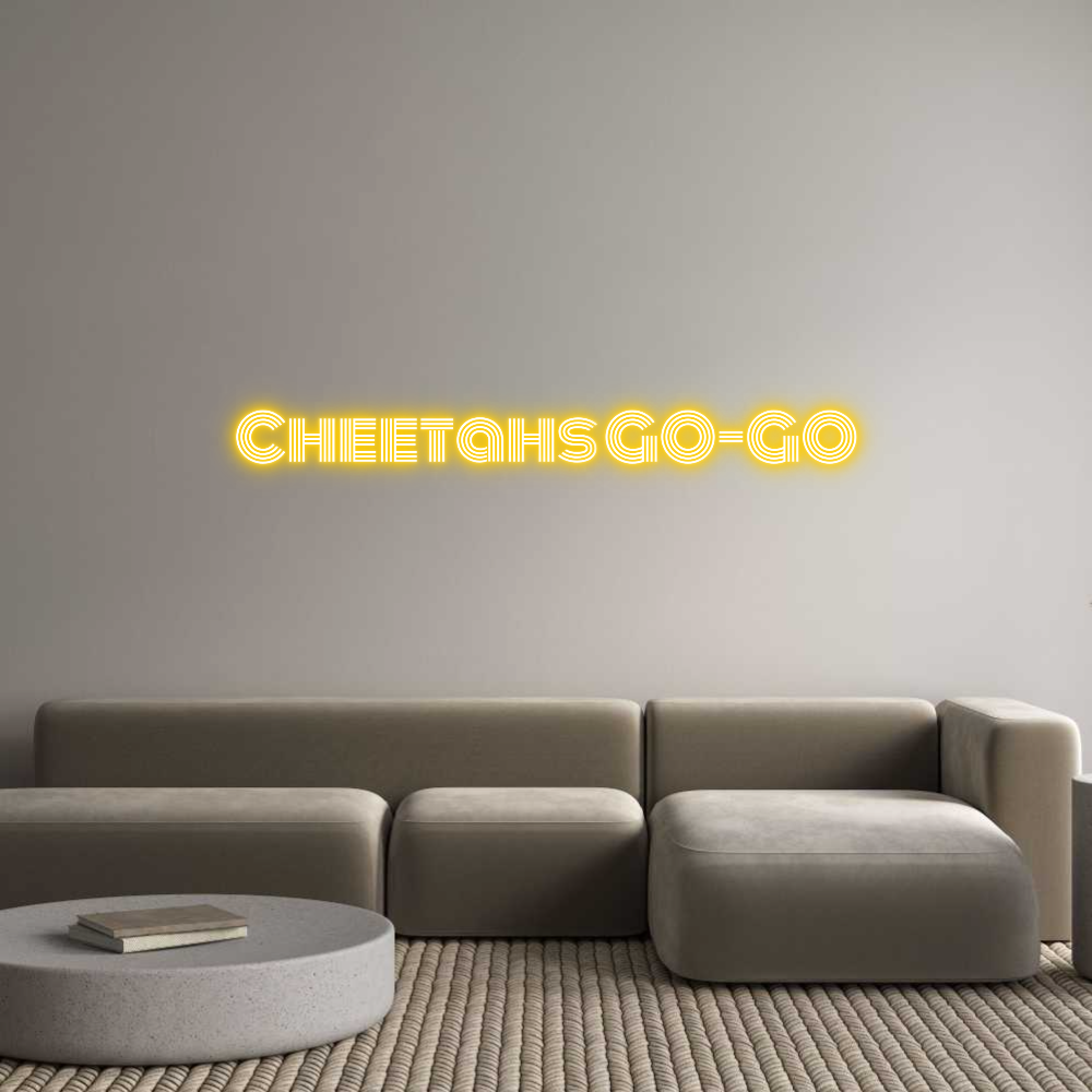 Custom Neon Text - Cheetahs GO-GO