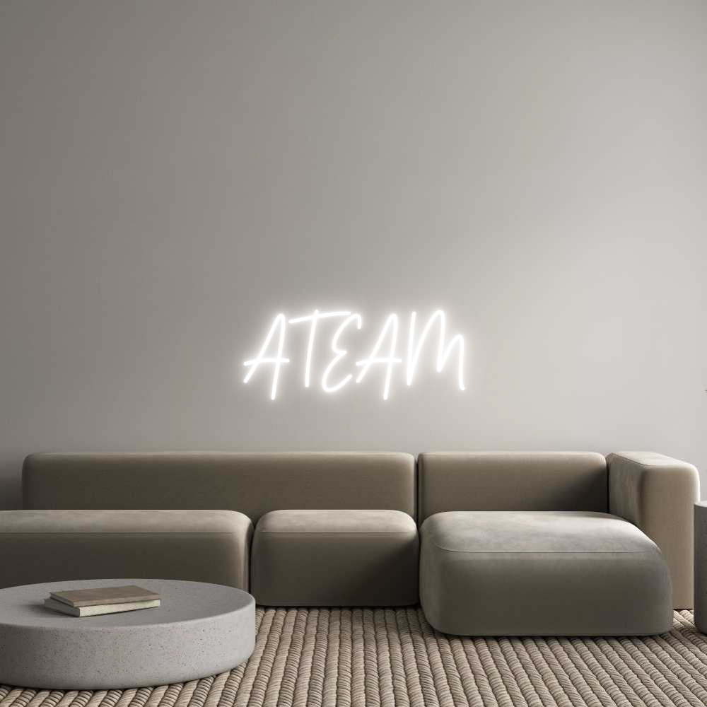 Custom Neon Text - ATEAM